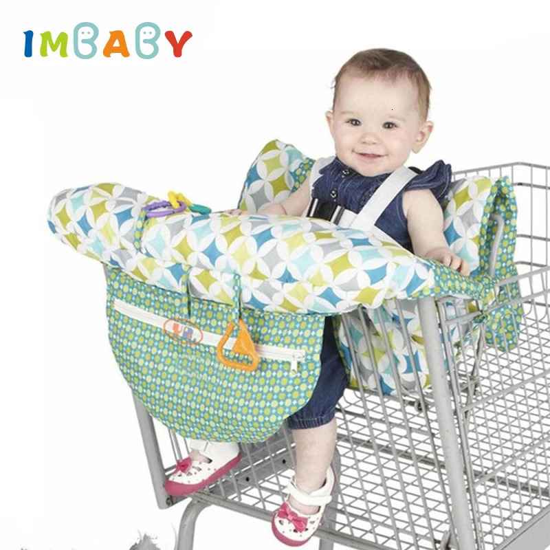 IMBABY Baby Shopping Cart Cover 2in1 Trolley Highchair for born Push Protection with Seat Belt 250527