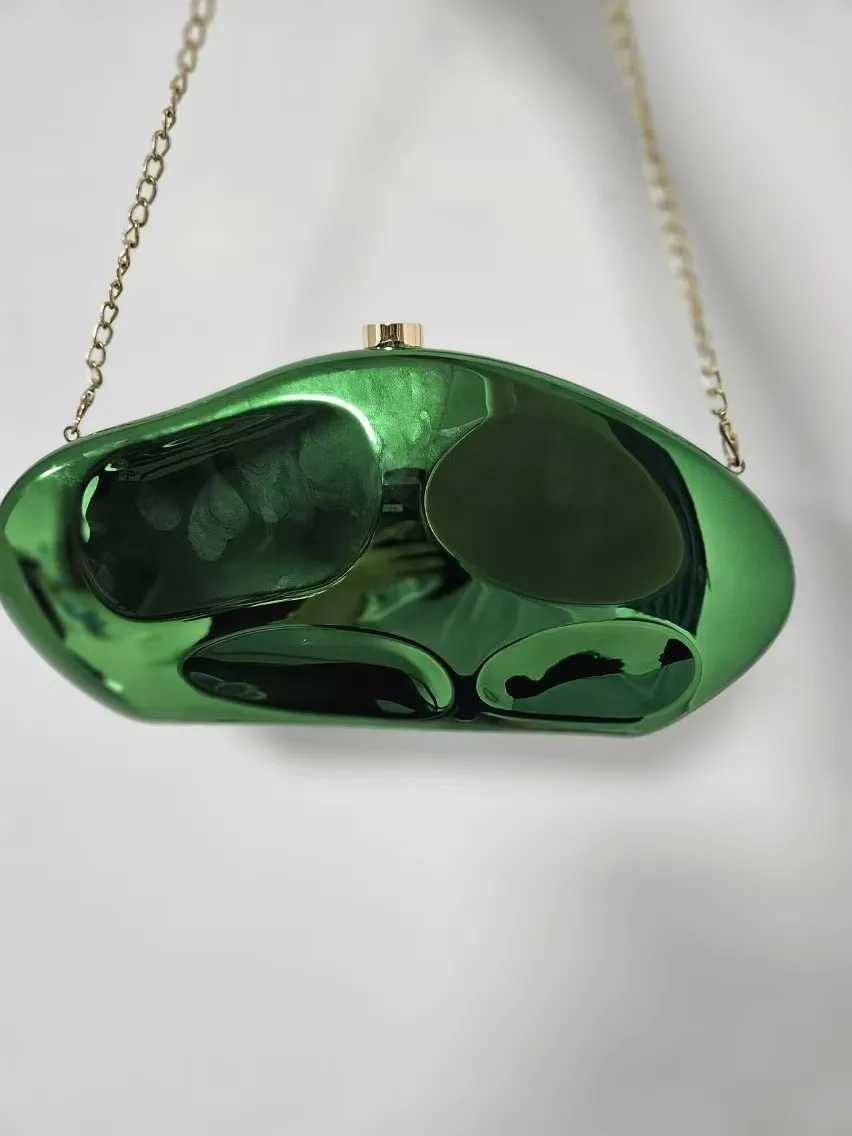 2024 Yeni Son Green/Black/Skyblue/Gold Akrilik Clutch anta Parti antas Akam Gnlk Kullanm in W250527