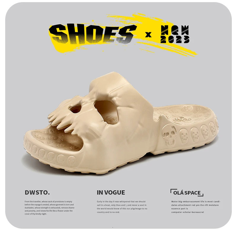 Summer Men Wear Trendy Street Style Slippers. Thick-soled Fashionable and Breathable Beach Flip-flops 250526