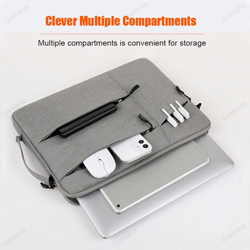 Laptop Bag 13.3 15.6 14 inch Waterproof Notebook Case SlEEve For Macbook Air Pro 13 16 15 Computer Handbag Briefcase Bag 250526