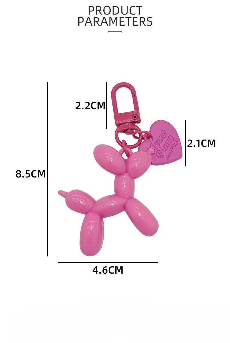 Cartoon Acrylic Balloon Dog Keychains For Women Y2k Bag Pendant Couple Car Keychain Jewelry Gift Decoration Accessories W250526