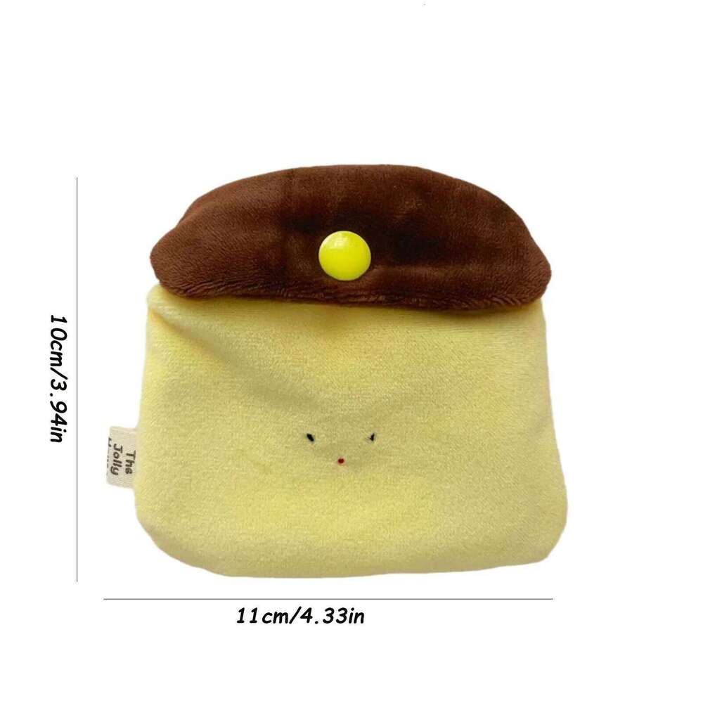 1PCS Creative Caramel Pudding Coin Purse Earphone Plush Cartoon Storage Bag Mini Wallet Girl Gifts
