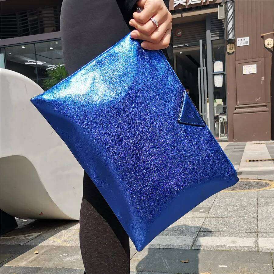 Women Day Clutches PU Leather Lady Envelope Clutch Purse Ladies Hand Bags Bolsas Blue Brand Design Handbag A4 Briefcase Pink