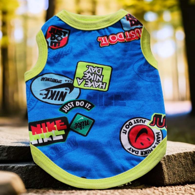 Pet clothing cartoon cute fashionable printed vest