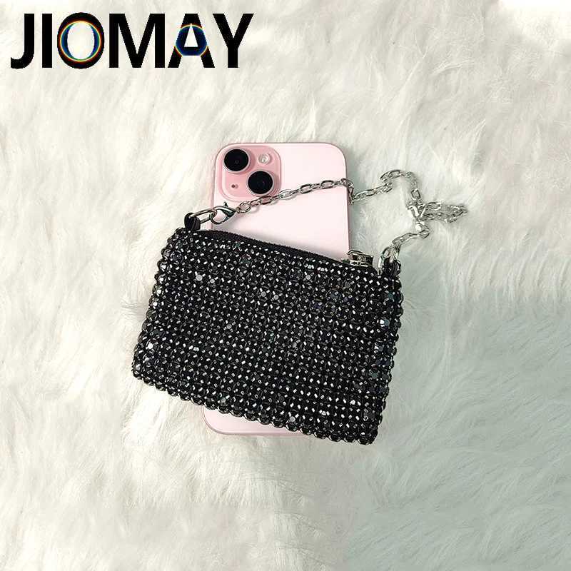 JIOMAY Small and Light Purses for Women Fashion Mini Crossbody Bag Rhinestone Casual Party Evening Bag Exquisite Mini Purse W250527