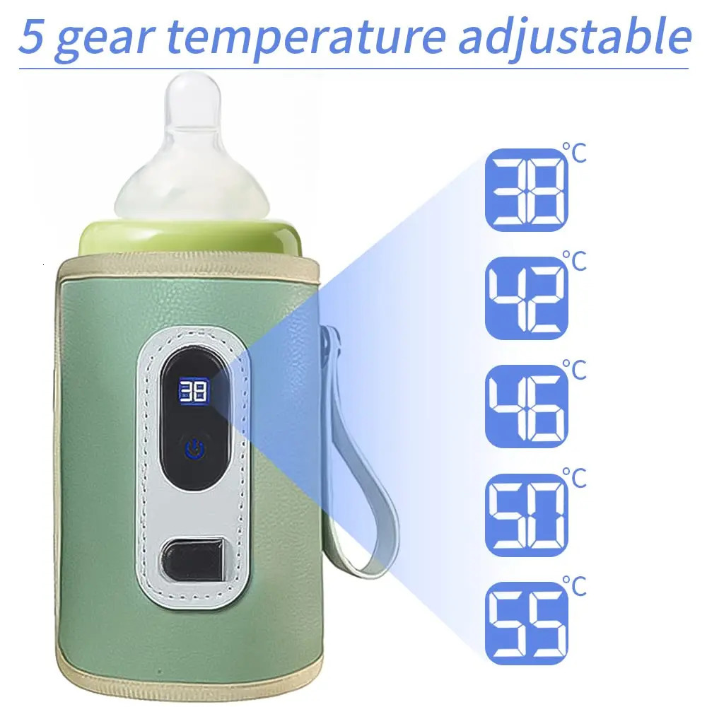 USB Milk Water Bottle Warmer for Breastmilk and Formula with LED Display 5 Adjustable Temperature Baby Warmer 250527