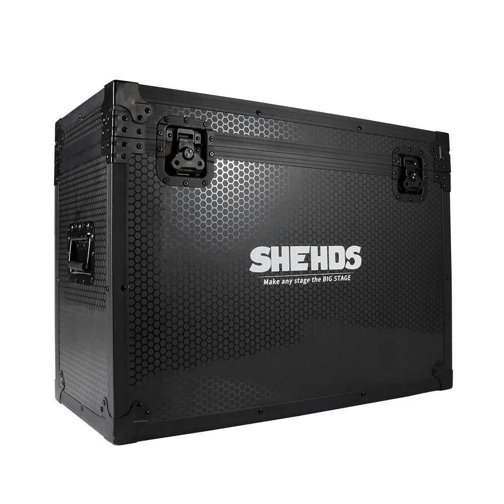 SHEHDS Flight Case 2 In 1 with Built-in Wheels for 2 LED Wash 19x15W Moving Head Light Disco KTV Party DJ Stage XJ250527