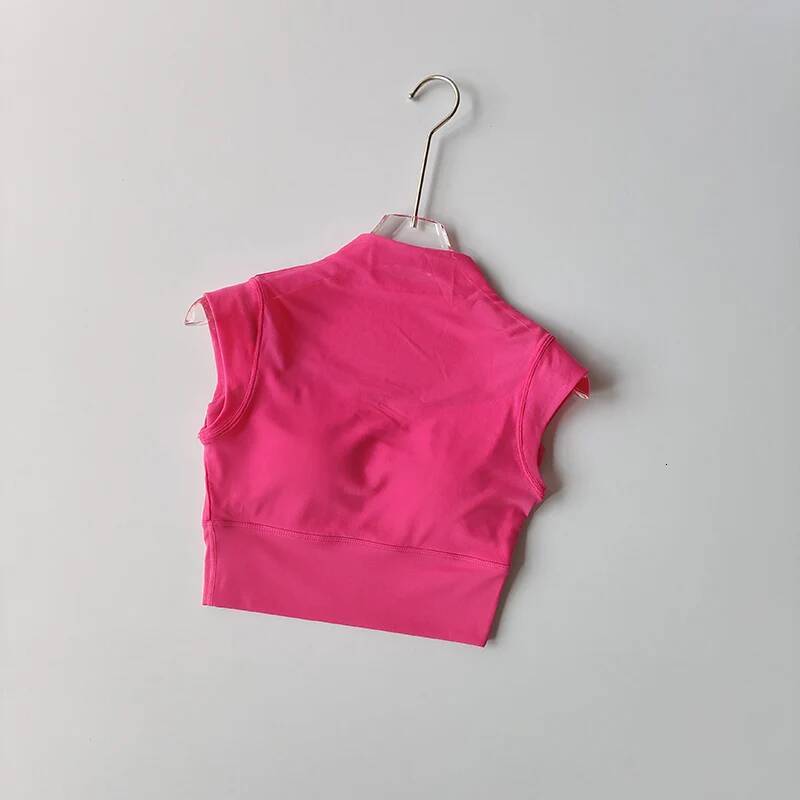 Fake Two-piece Mesh Yoga Women Fixed Cup Fiess Suit Short Sleeve Breathable Quick-drying Sports Bra Outside Top Shirt