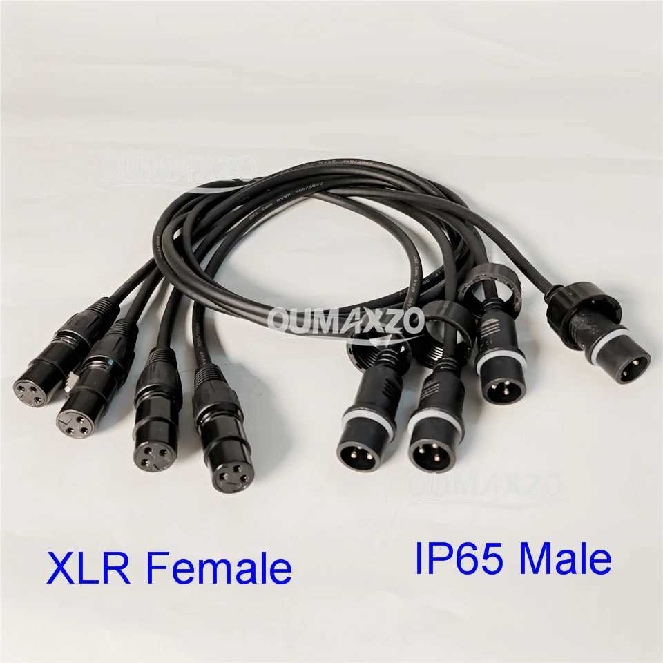 1M ip65 Outdoor Stage light Waterproof 3 pin dmx adapter ip65 DMX512 Signal adapter switching Line DMX Signal Adapter CableXJ250527