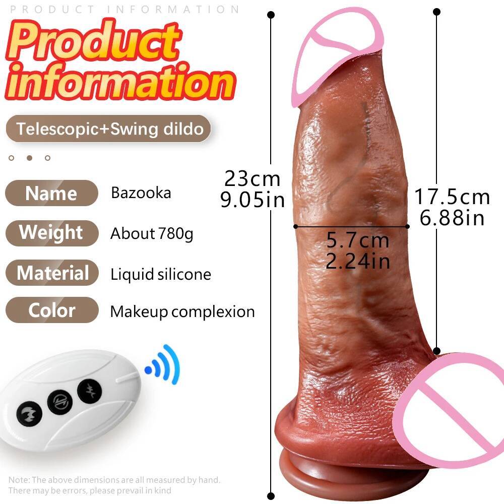 Big Telescopic Realistic Vibrator Heating Thrusting Dildo Sex Toy G-spot Anal Stimulation Vibrating for Women
