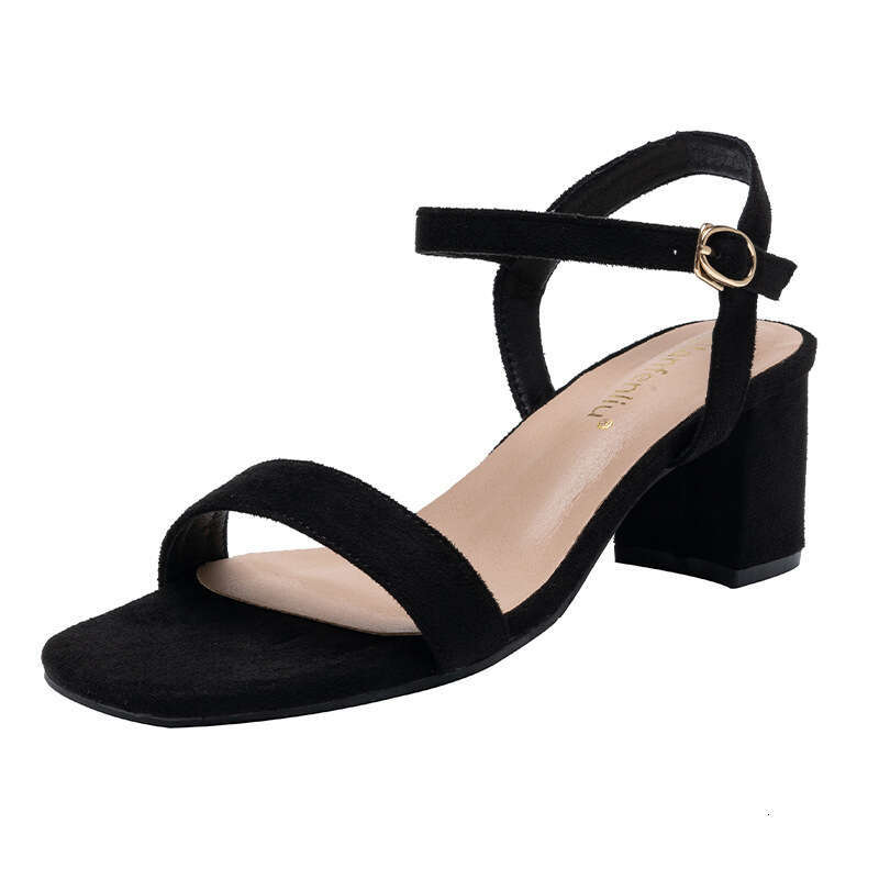 One-Strap Sandals for Women with Thick 2025 Summer New Soft Sole Fashion Fairy Style Internet Celebrity High Heels Women's Shoes