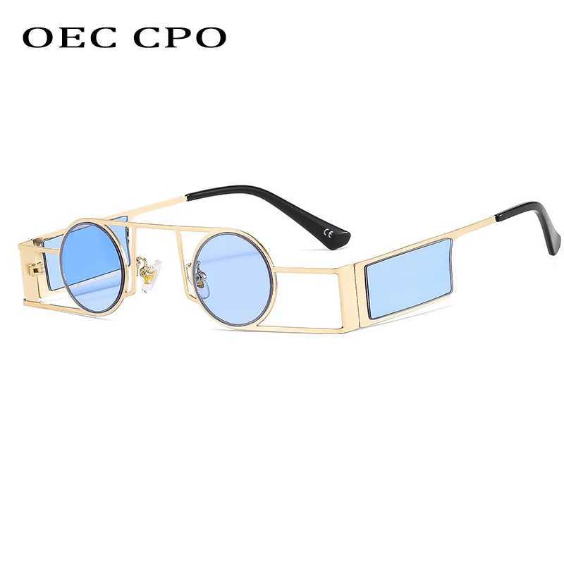 OEC CPO Punk Men Round Sunglasses Vintage Women Retro Round Sun Glasses Female Unique Metal Steampunk Eyewear UV400 oculos Z250527