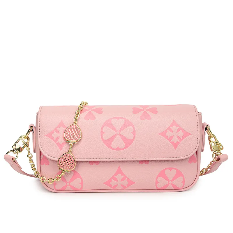 Shoulder Bag Crossbody Purse Designer 2025 printed crossbody women's fashion all-match commuter shoulder bag white pink black free shipping