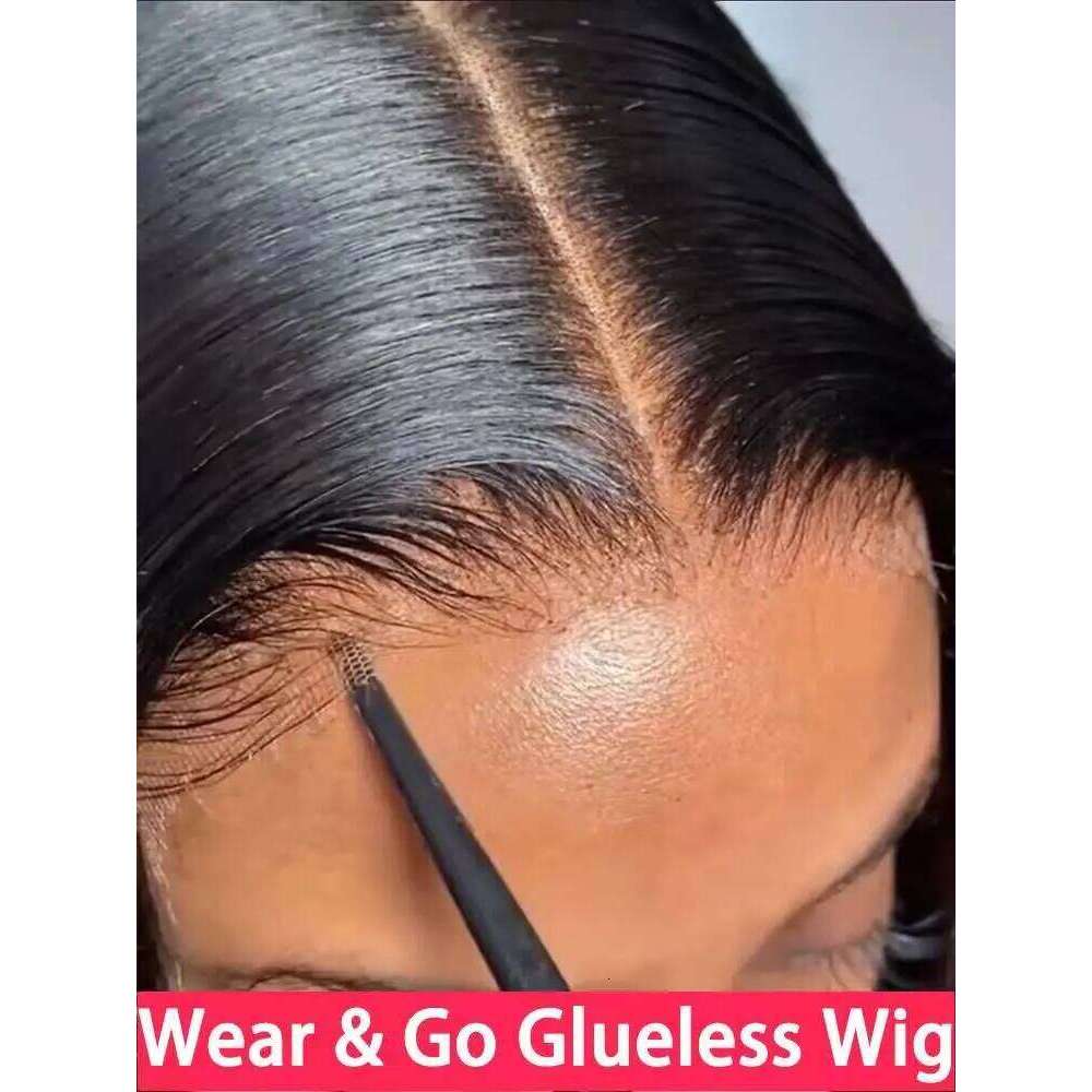 13x4 13x6 Straight Frontal Glueless Wigs 6X4 5X5 Pre Cut Lace Closure Human Wigs Wear Go Brazilian Hair