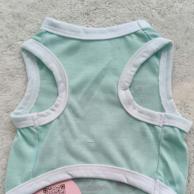 Pet clothing cartoon printed vest fashionable
