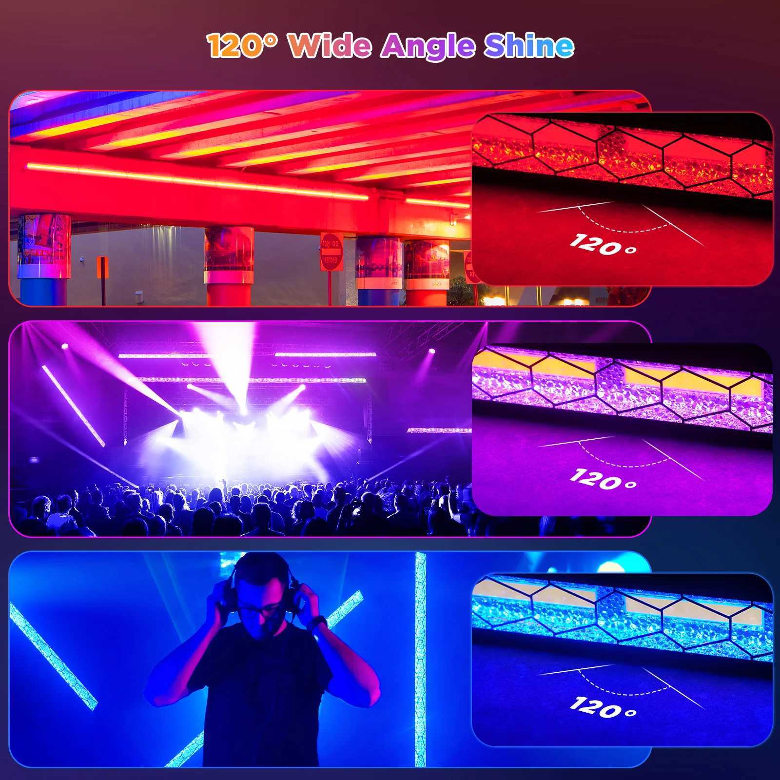 Yiflamefly 420W COB LED Vintage Stage Light Bar RGB Wall Washer Light DMX Retro Light DJ Party Lights For Disco Church BirthdayXJ250527