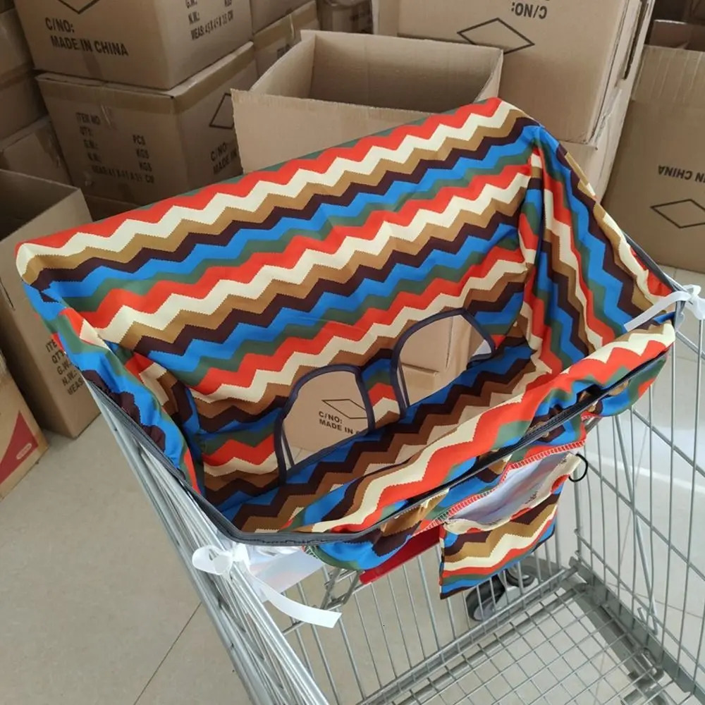 Activity Supplies Rocket Plane Wave Pattern Antidirty Baby Trolley Cover Shopping Cart Kids Cushion Mat Highchair 250527