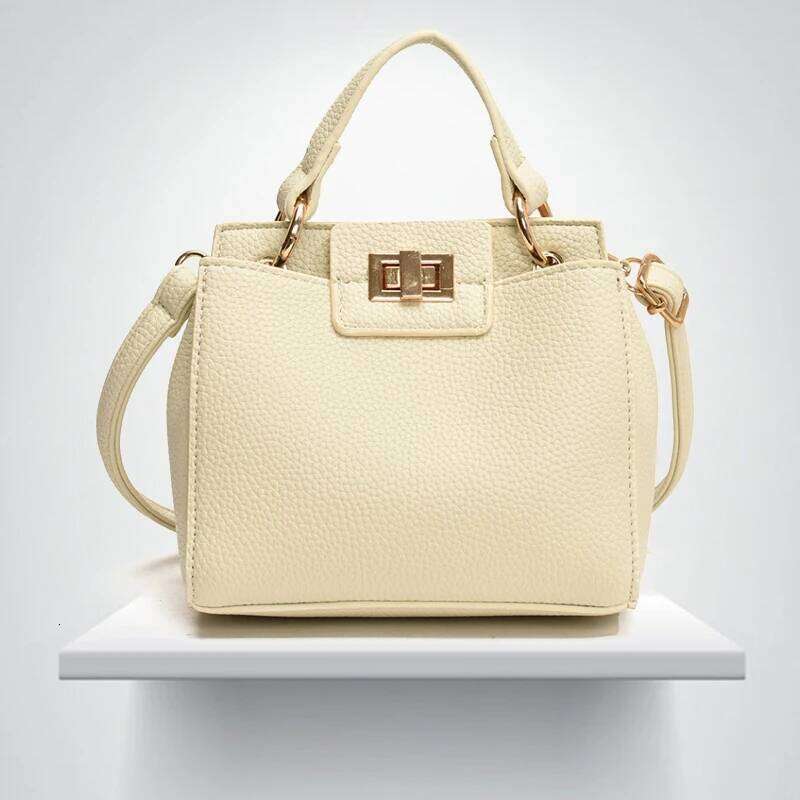2025 New Fashionable Small Square Solid Color Shoulder Texture Handbag Crossover Women's Bag