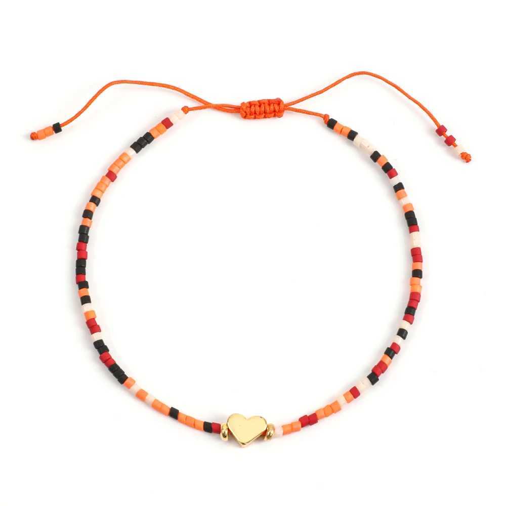 Minimalist Miyuki Bead Jewelry Dainty Heart Bracelets For Women Multicolor Colorful Boho Fashion Love Charm Friendship W250526