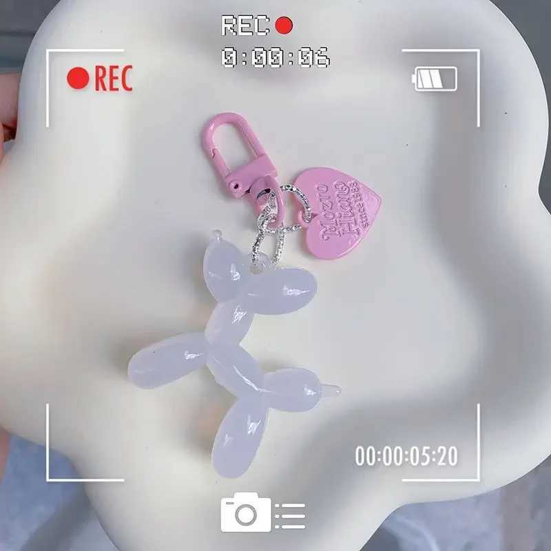 Cartoon Acrylic Balloon Dog Keychains For Women Y2k Bag Pendant Couple Car Keychain Jewelry Gift Decoration Accessories W250526