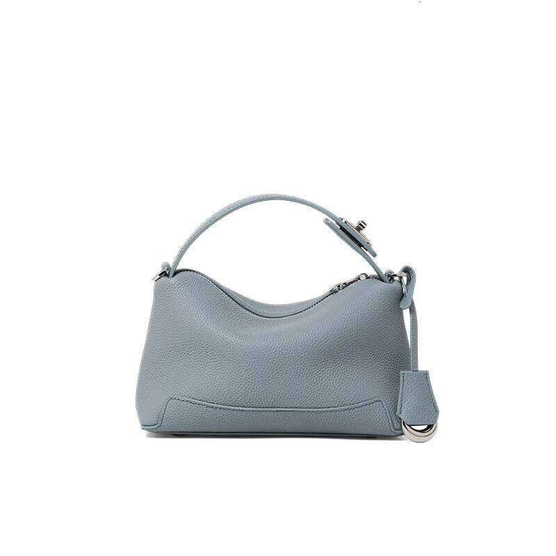 Free Shopping Aidrani Women's First-Layer Cowhide Single Shoulder Cross-Body Bag Niche High-End Office Worker Light Small Bag, Bucket Handbag