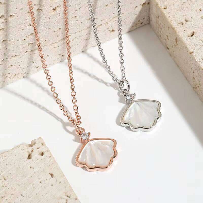 Stainless Steel Pendant Necklace Bling Dia Charm Fashion Jewelry Shell for Women Gift Wholesale