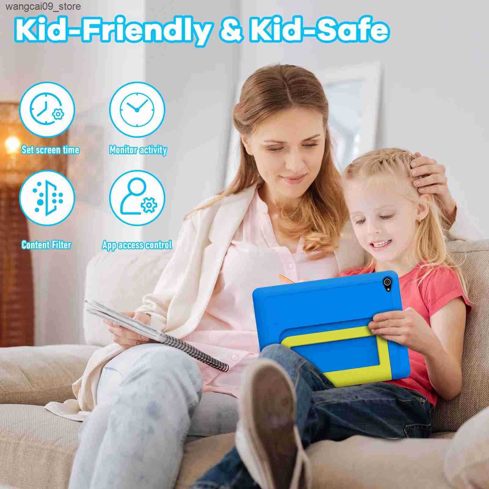 URAO KT1016 Kids Tablet 10.1 inch Android 14 Quad Core 8GB RAM 64GB ROM 1TB Expand WiFi Bluetooth Childrens Gift Kids Software z250527