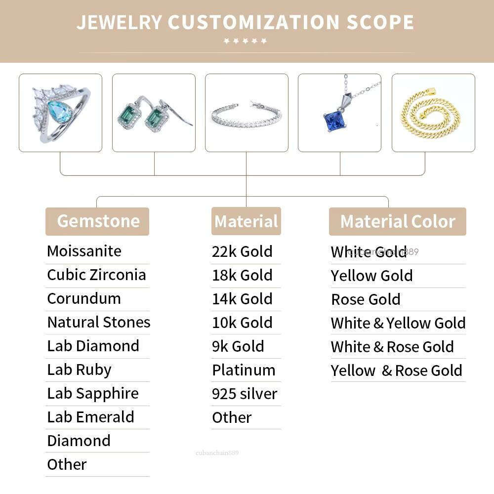 Factory Price Custom 8-20mm Sterling Sier Iced Out Dia Mossanite Moissanite Vvs Hip Hop Jewelry Cuban Link Chains Necklace