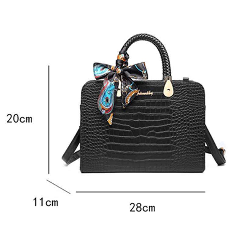 Scarves Women's Handbags PU Leather Crocodile Wild For Women 2024 Casual Tote Ladies Bolsos Messenger Bags