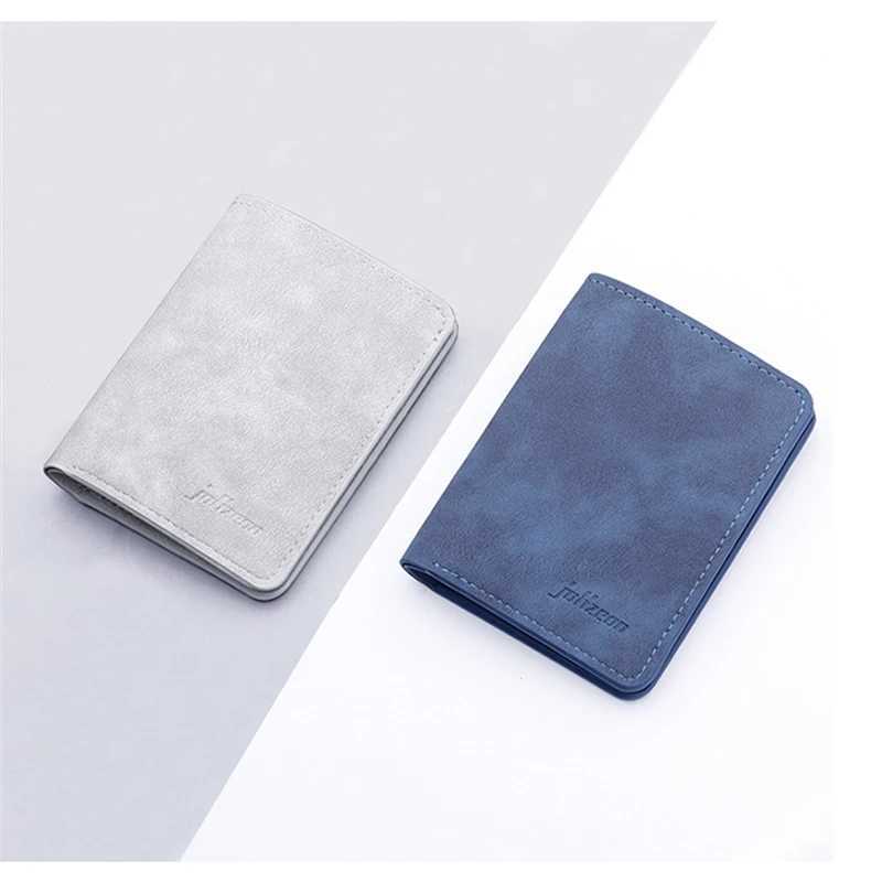 2025 New Style Mini Thin Men Wallet Card Holder Mens Purse Coin Pouch Card Holder Short Vertical PU Leather Wallet Z250527
