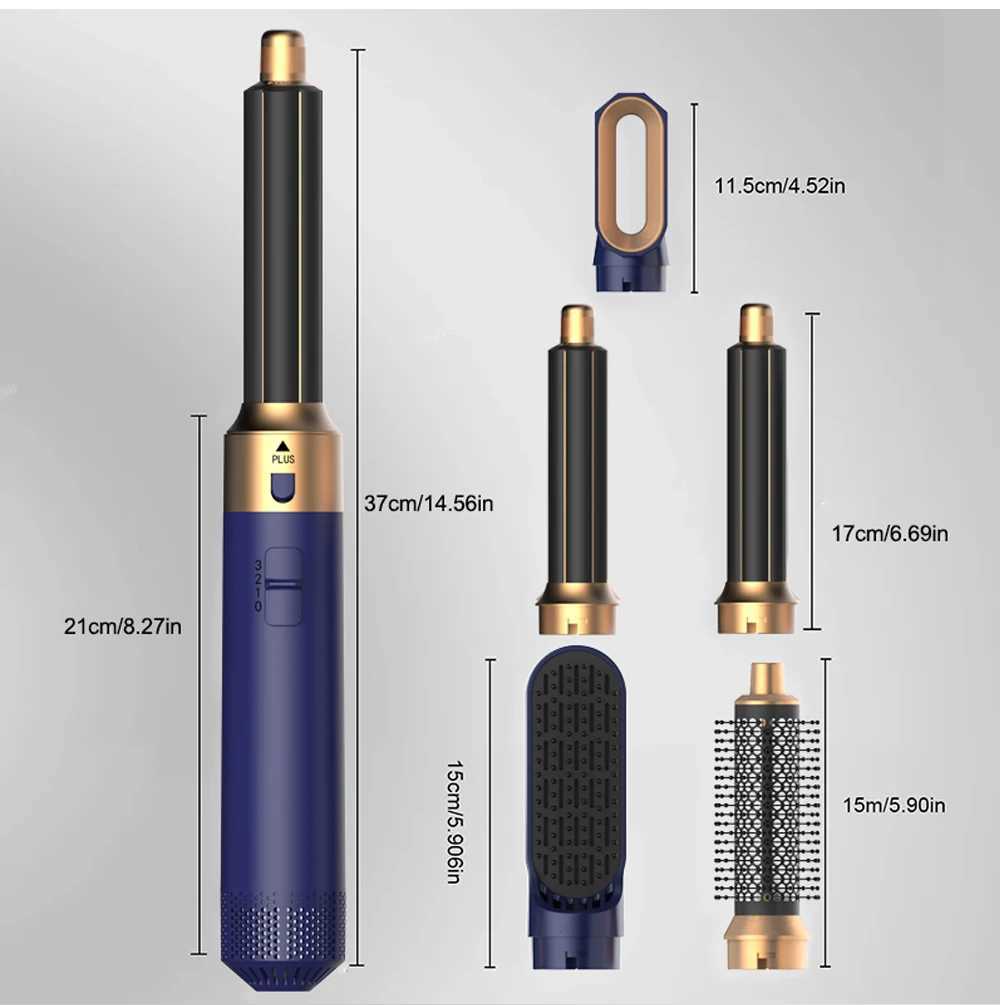 5 In 1 Hair Dryer And Styler Set Professional Hot Air Brush With Curling Iron And Hair Straightener z250527