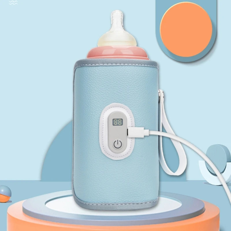 USB Charging Feeding Bottle Heater Heating Sleeve Milk Warmer 5 Temperature Adjust Insulated Breastmilk Warm Bag 250527