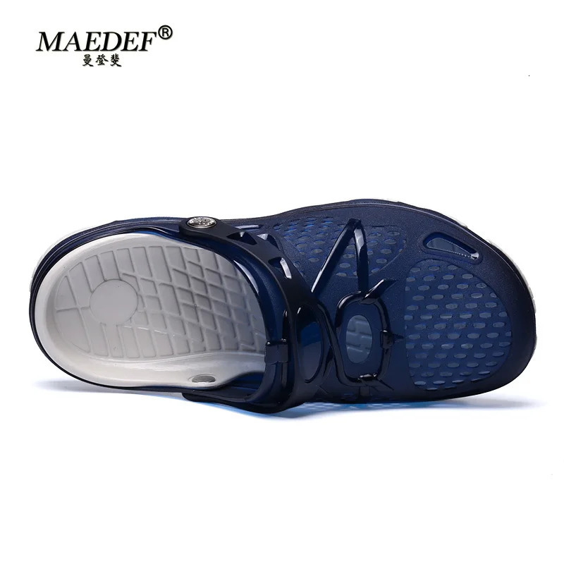 MAEDEF Fashion Men Slippers Summer Waterproof Beach Slippers Casual House Bathroom Slides Non Slip Outdoor Mens Shoes 250526