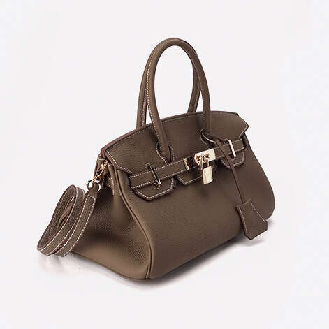 Genuine Leather 2024 Spring/Summer New Top Layer Horizontal Style Women's Cowhide High-end Shoulder Handbag