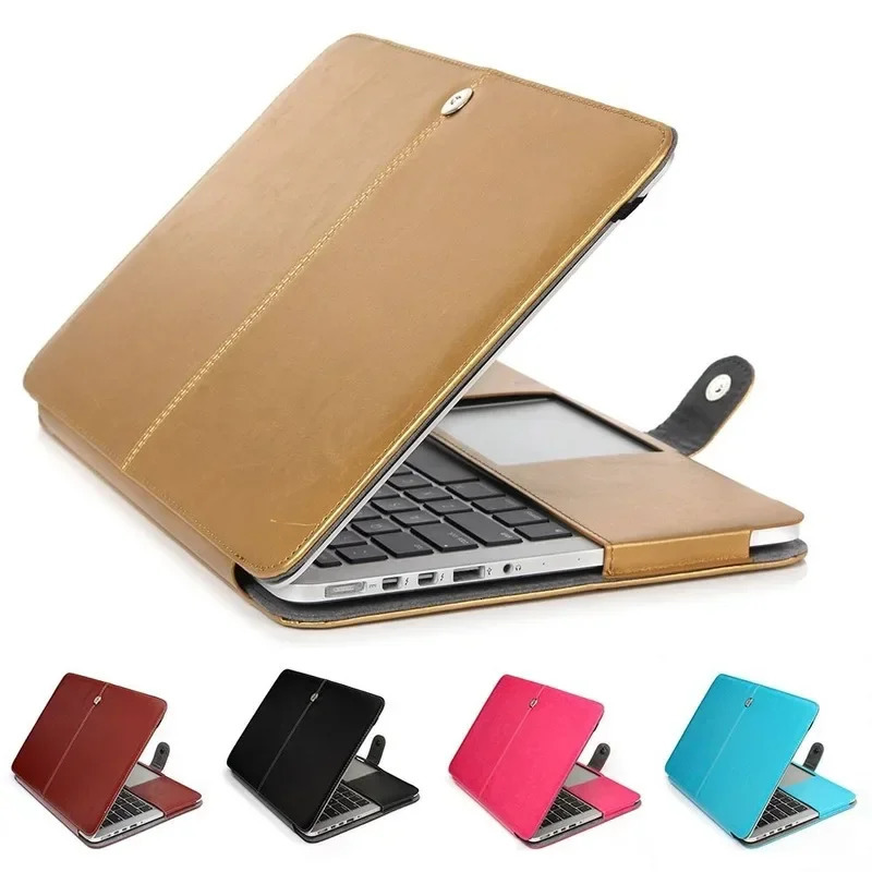 Leather Laptop Bag Case for MacBook Air 13 13.3 13.6 Retina M2 Mac Book Pro 14 Inch Folio Sleeve Carrying Cover Accessories 250526