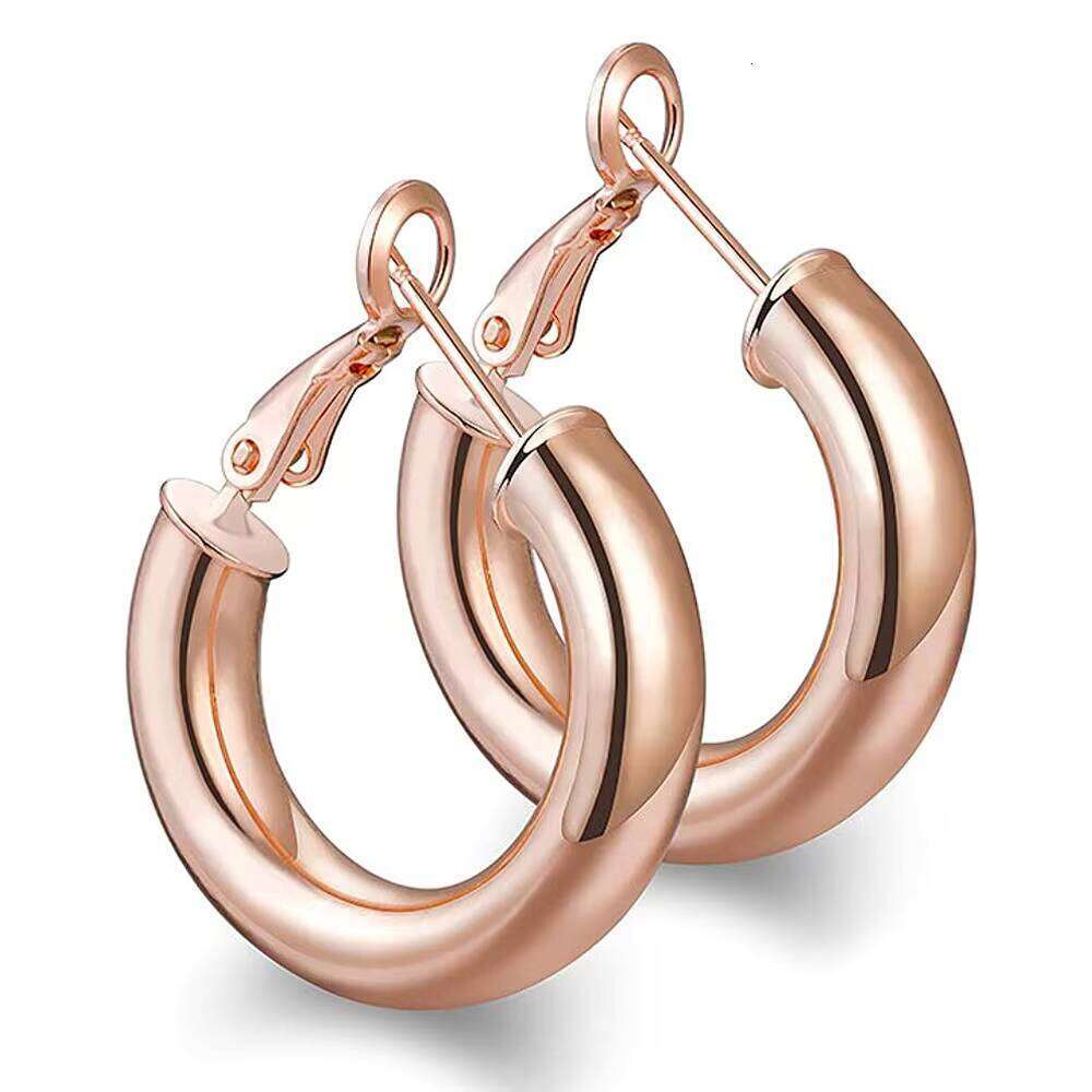 Sier Gold Thick Hoop Earrings Jewelry Pendientes Mujer Aretes Aros Boucle d'Oreille Brincos Orecchini Oorbellen Ohrringe