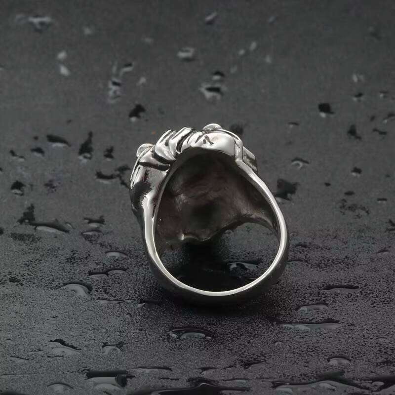 Sier lion Head Stainless Steel Custom Ring Men's Jewelry Gift Wholesale