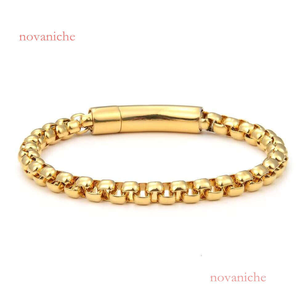 Stainless Steel Men Bracelet Fashion Hip Hop Bead Link Chain Charm Jewelry for Lover Gift Wholesale