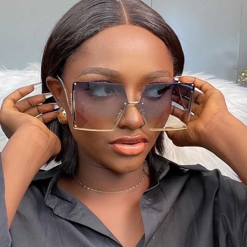 New Fashion Rimless Square Sunglasses Women Brand Vintage Luxury Diamond Sun Glasses Female Colorful Shades UV400 Protection Z250527