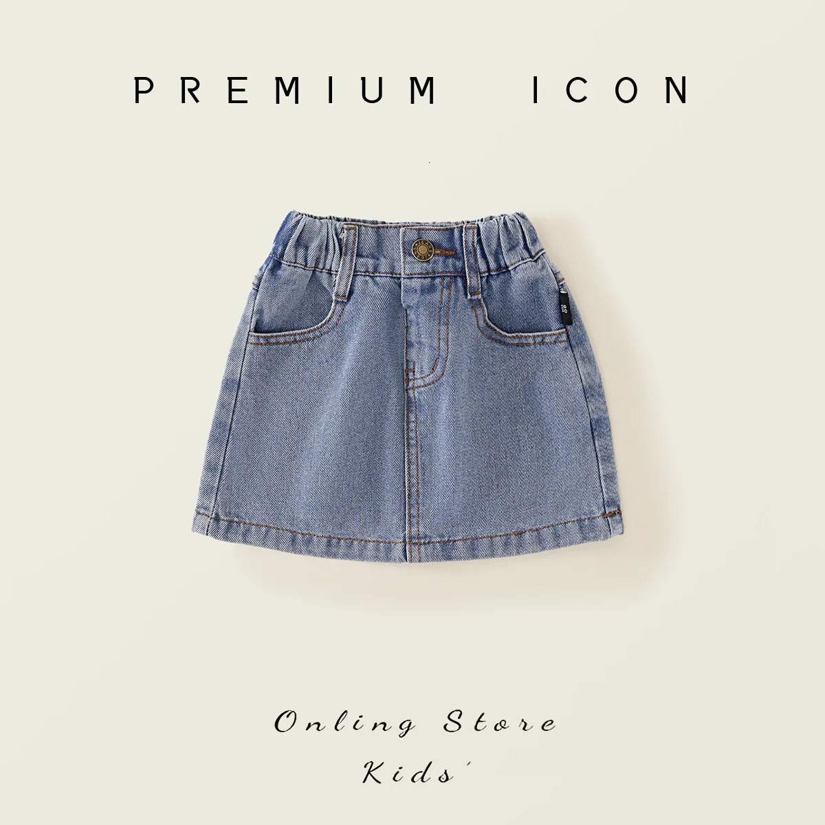 SpringSummer Arrival Girls Denim Pencil Skirt Soft Washed Korean Style Baby Girl HighWaisted Skirt 250527