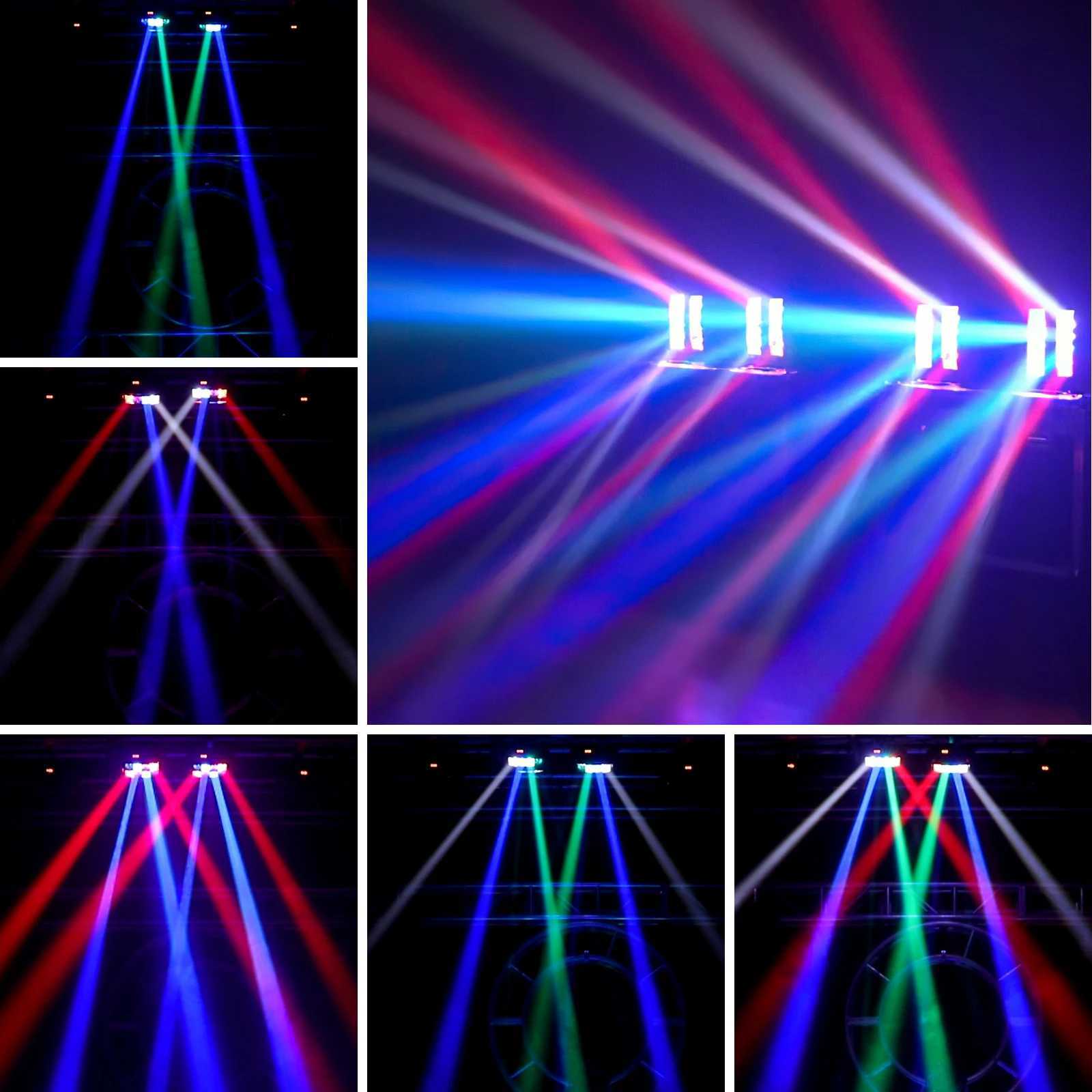 Datewink 80W Mini Spider Moving Head Lights RGBW LEDs Beam Stage Lighting Effect DMX512 For DJ Disco Party Show Wedding Karaoke XJ250527
