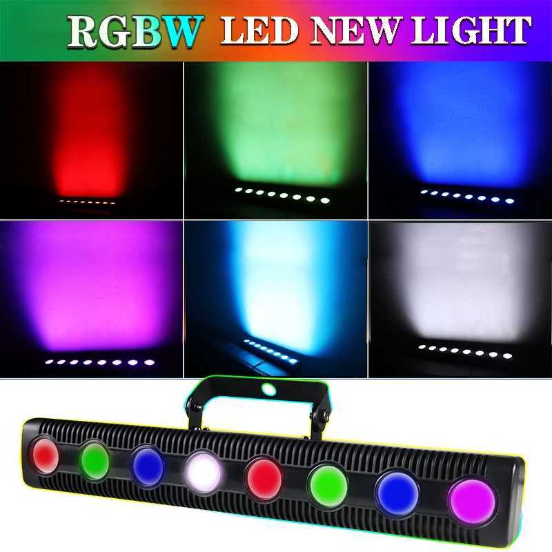 8 LED RGBW 4IN1 DMX Wall Wash Lamp DJ Disco Party Par Stage Light Effect for Dance Bar Holiday Wedding Xmas Halloween DecorateXJ250527