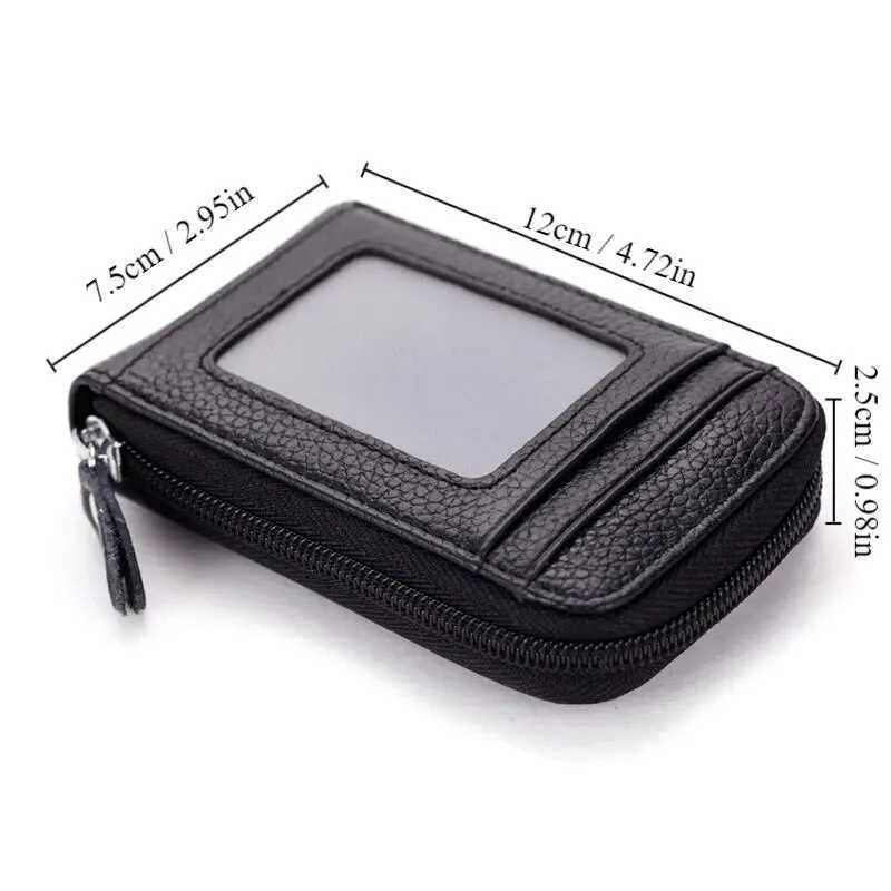 1pc Organ Card Bag Korean Edition Portable Womens Short Bank Card Cover Business Card Clip Zipper Vertical Handheld Bag Z250527