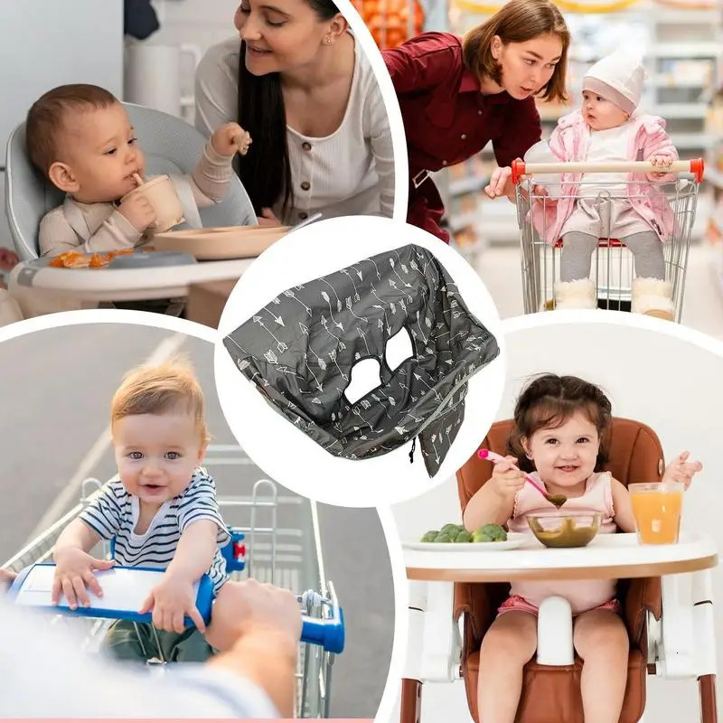 Childrens Supermarket Shopping Cart Dust Cover High Chair Seat Cushion Protector for Baby Attached Drawstring Carrying Bag 250527