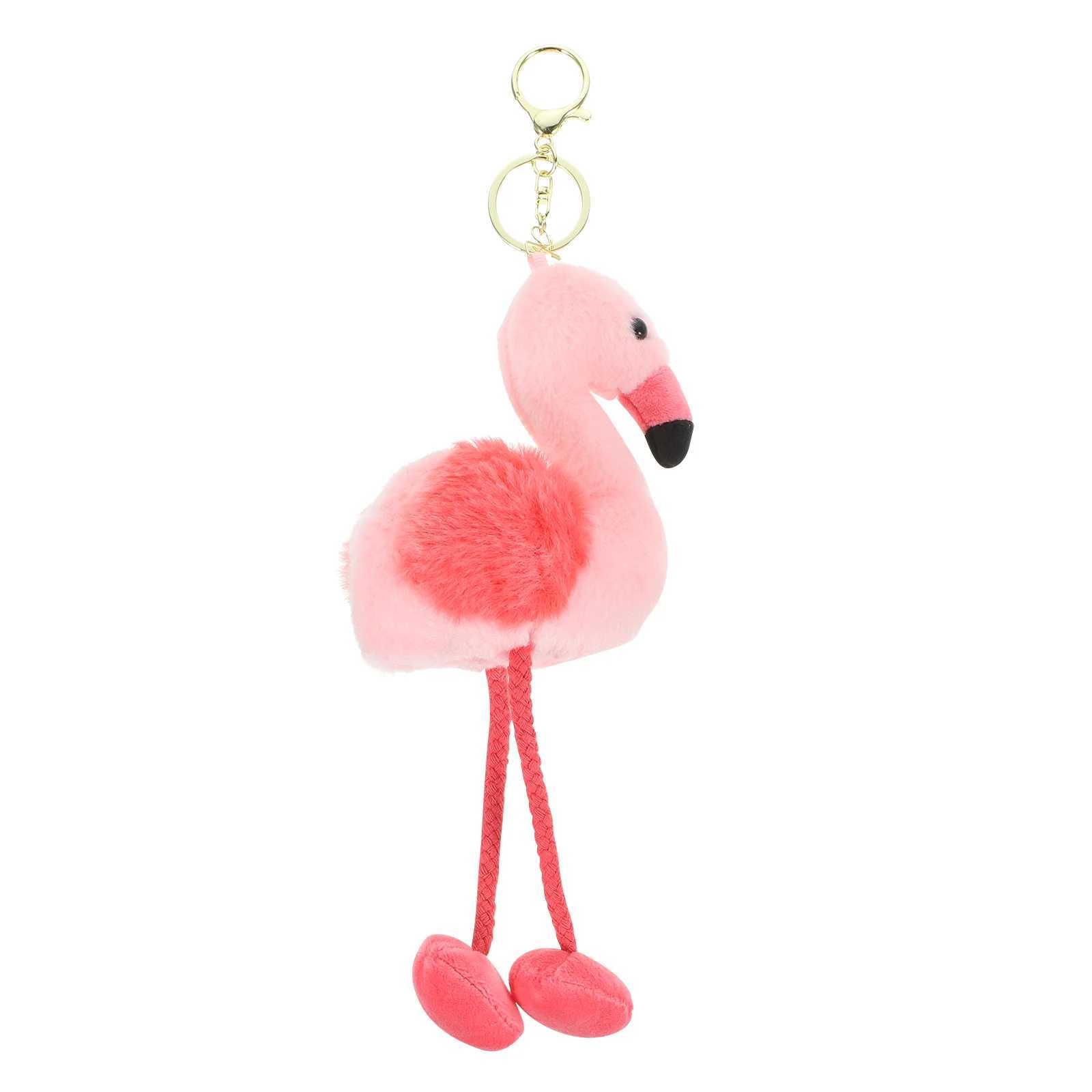 Flamingo Keychain Pendant Plush Hanging Decor Bag Pendant for Keys Totes Backpacks Handbags and Suitcases W250526