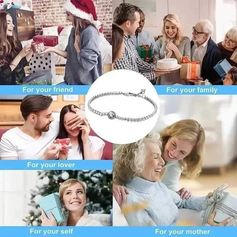 Charming Luxury 925 Sterling Silver Tennis Bracelet fits Original Design Exquisite Beads DIY Fashion Jewelry Gifts W250526