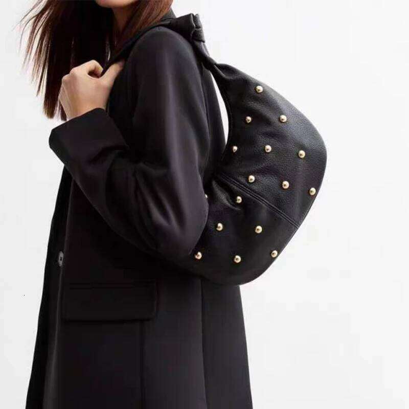 Women's Bags Designer Size Heavy Duty Motorcycle Ladies Personalized Handbag Single Shoulder Brand Satchel Rivet Armpit Bag