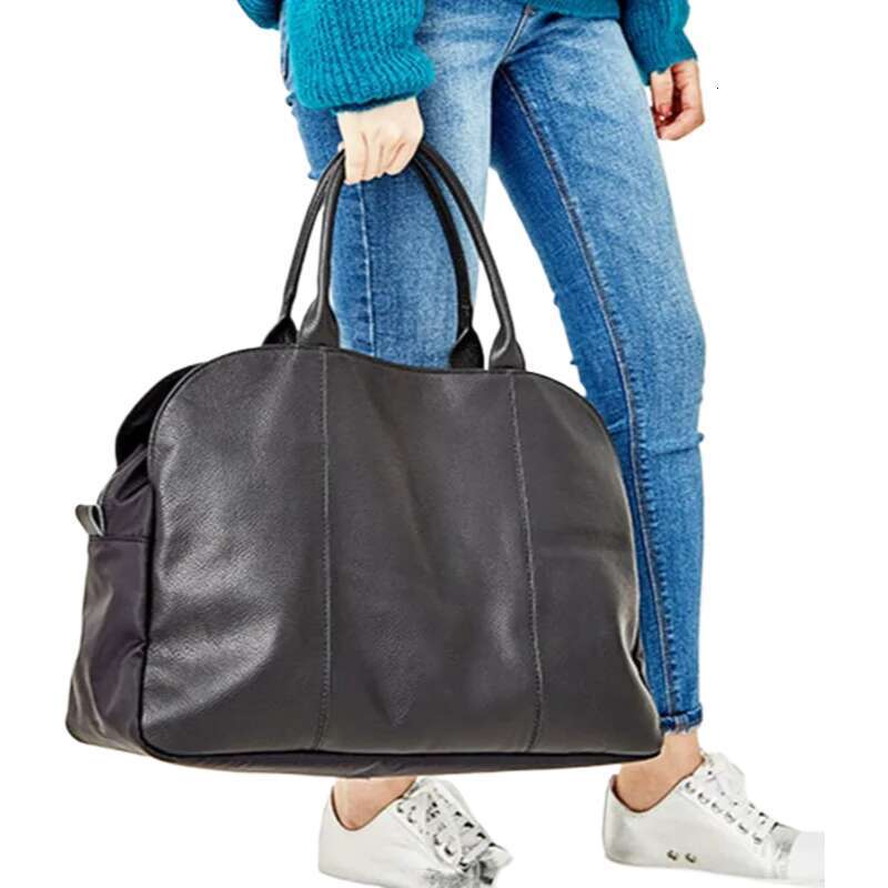 New Soft Genuine Leather Briefcase Women Handbags 14-15.6 Laptop Large-capacity Portable Tote Bag Travel Bags