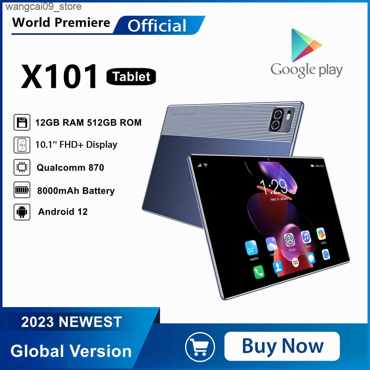 NEW Tablet Pad Pro 12GB RAM 512GB ROM 10.1 Inch HD Display Android 12 4G/5G Dual SIM Card Slot 8000mAh Battery Tablets z250527