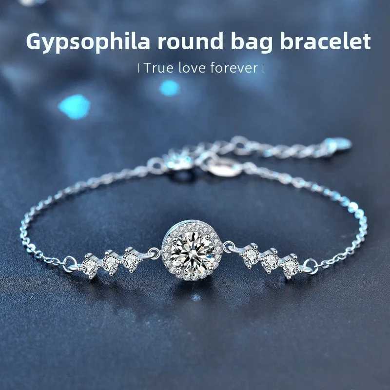 Starry Sky S925 Sterling Silver Moissanite Bracelet for Women jewelry W250526